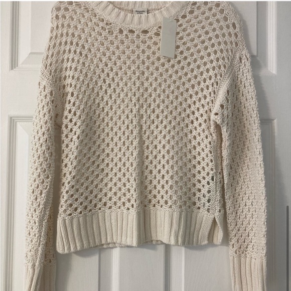 Abercrombie & Fitch White Crochet Sweater - Picture 6 of 8